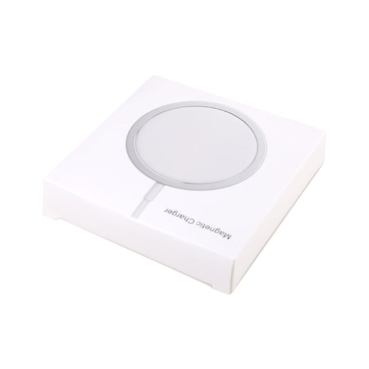 Magnetic wireless charger dock with round charging pad on charging base