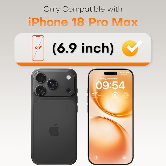 Clear tempered glass screen protector fitted on a larger phone display with rounded edges