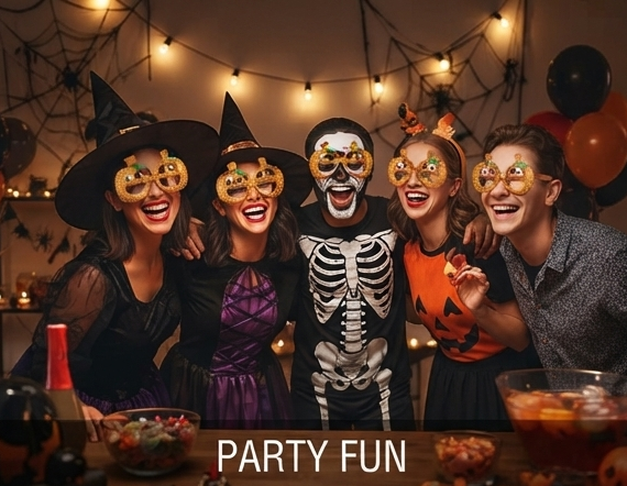 Glitter pumpkin Halloween glasses on group, gold glitter jack-o'-lantern face frames