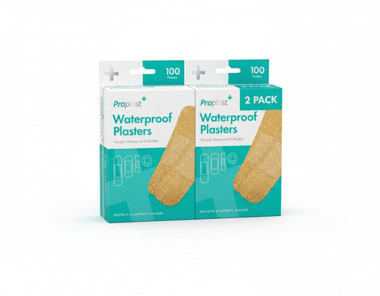 Waterproof plaster 2-pack box, assorted large round bandages, 200 pcs.