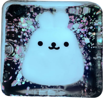 ORB Tabalicious TABA Squishy Glow in the Dark Blue Bunny Stress Cube Toy