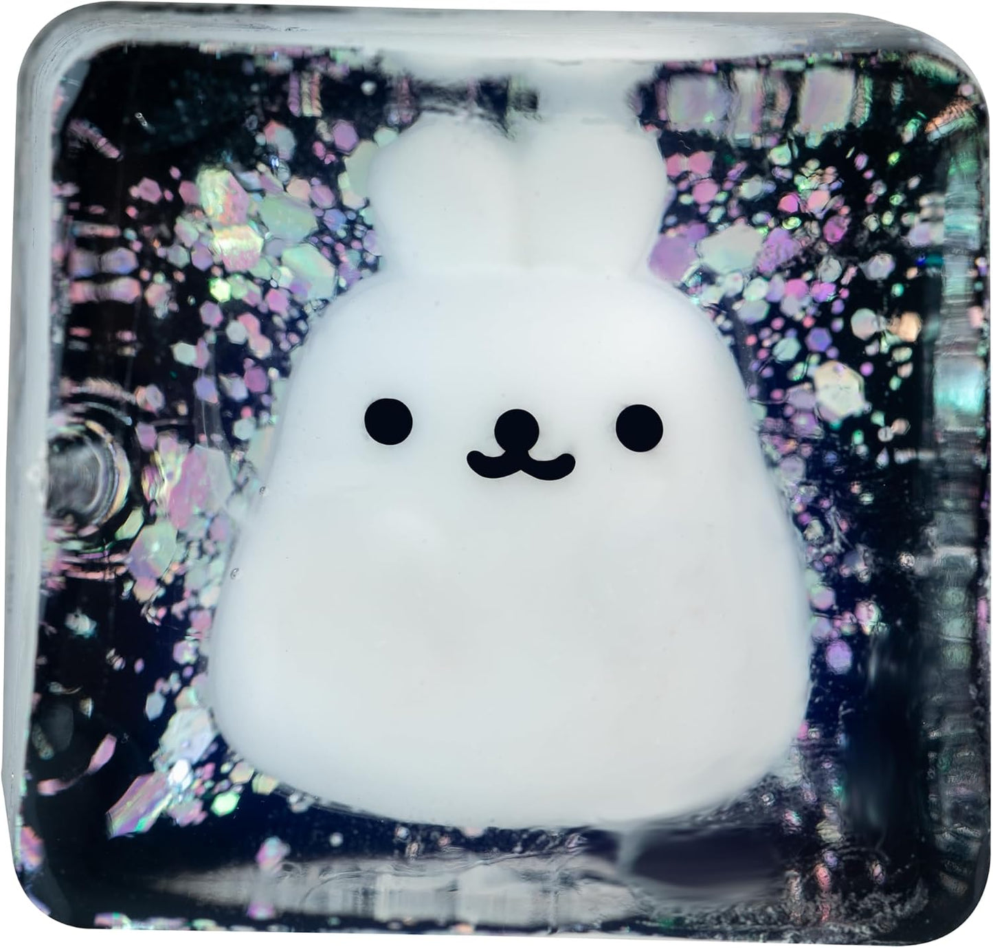 ORB Tabalicious TABA Squishy Glow in The Dark White Bunny Stress Cube Toy