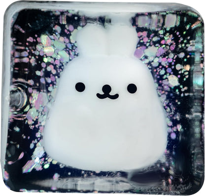 ORB Tabalicious TABA Squishy Glow in The Dark White Bunny Stress Cube Toy