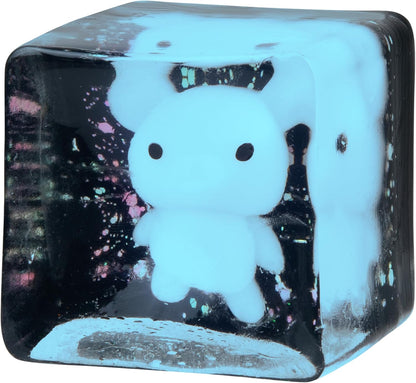 ORB Tabalicious TABA Squishy Glow in The Dark Blue Bear Stress Cube Toy