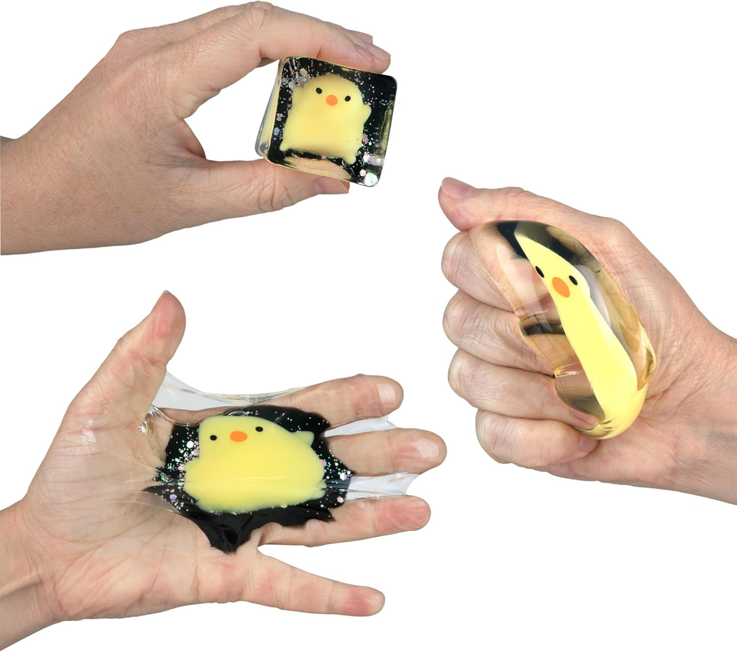 ORB Tabalicious TABA  Squishy Glow in the Dark Yellow Chick Stress Cube Toy