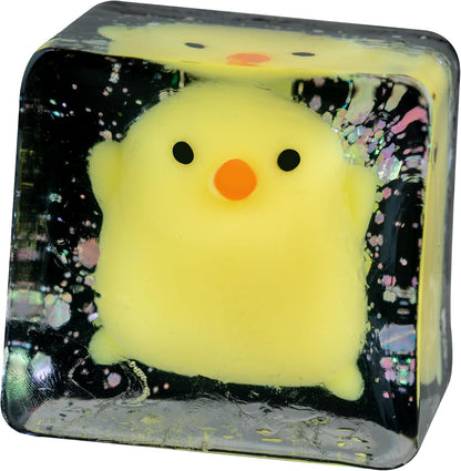 ORB Tabalicious TABA  Squishy Glow in the Dark Yellow Chick Stress Cube Toy