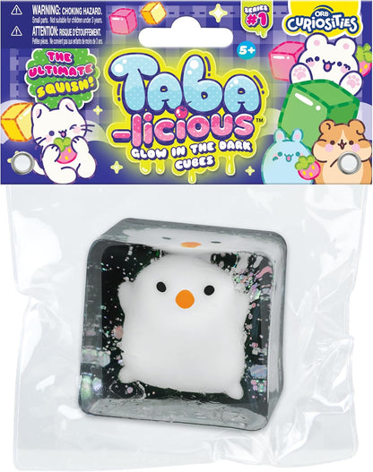 ORB Tabalicious TABA Squishy Glow in The Dark White Chick Stress Cube Toy