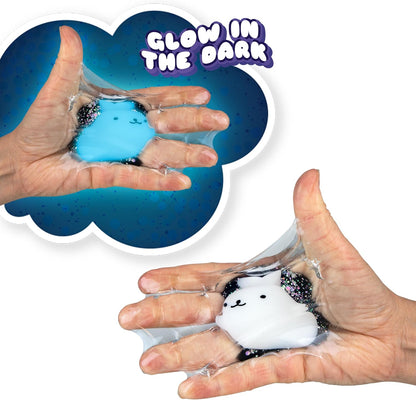 ORB Tabalicious TABA Squishy Glow in The Dark White Bunny Stress Cube Toy
