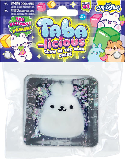 ORB Tabalicious TABA Squishy Glow in The Dark White Bunny Stress Cube Toy