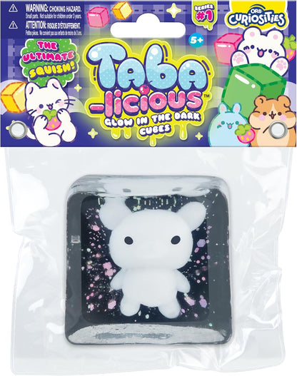 ORB Tabalicious TABA Squishy Glow in The Dark White Bear Stress Cube Toy