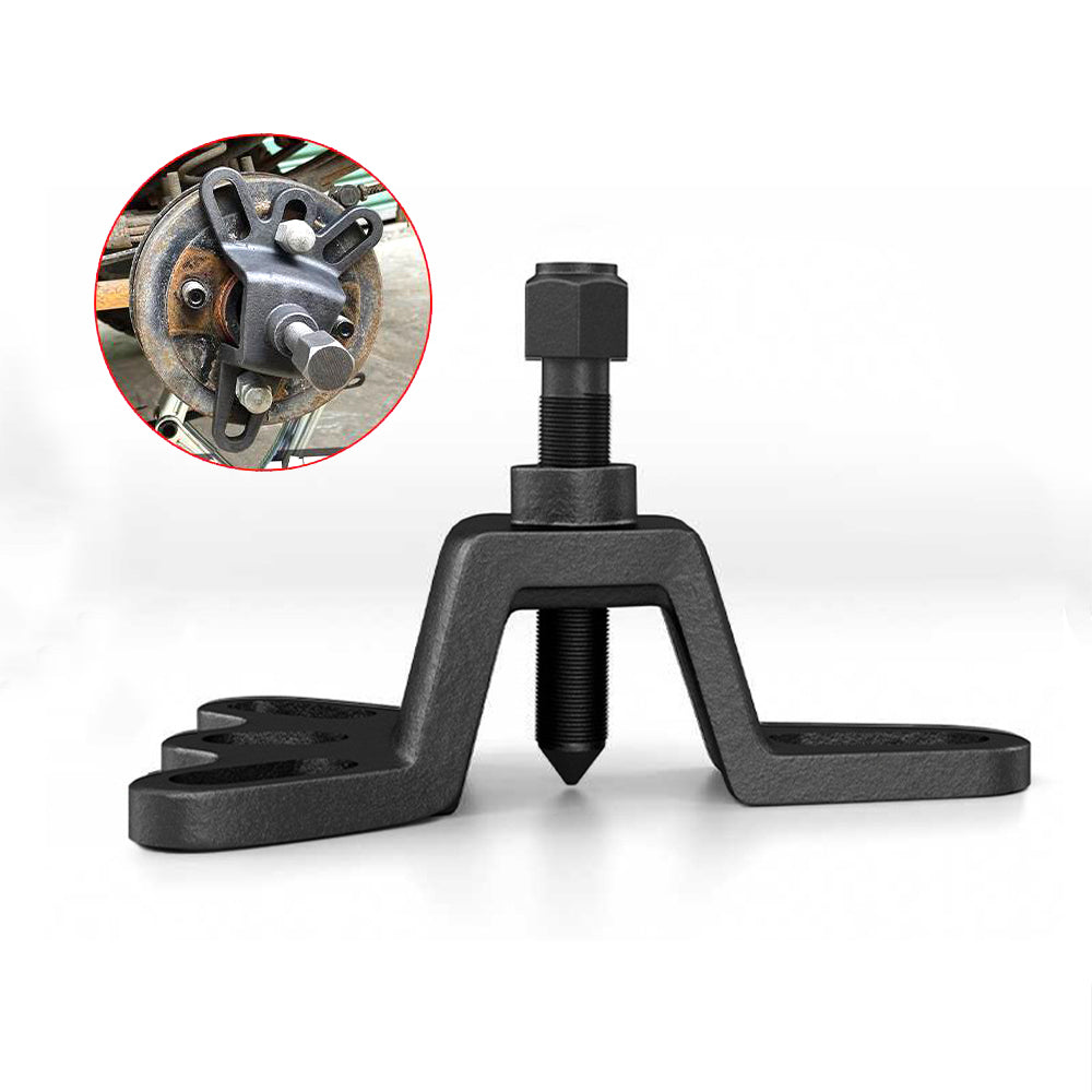 Universal front wheel hub bearing puller tool with threaded screw and clamp arms