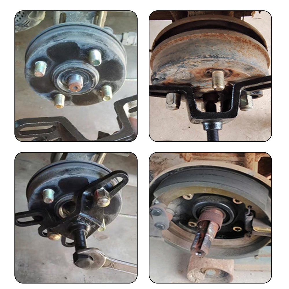 Hub puller tool mounted to wheel hub for bearing removal