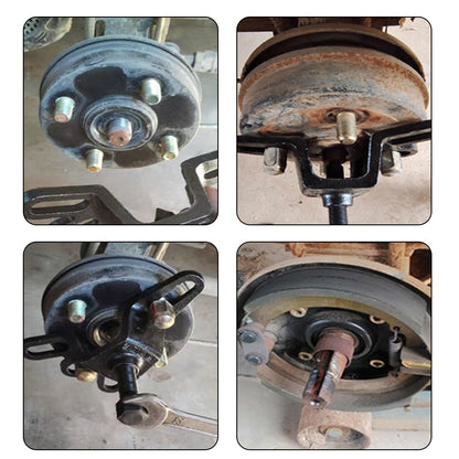 Hub puller tool mounted to wheel hub for bearing removal