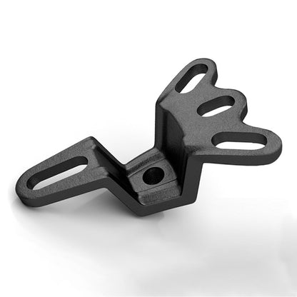 Black metal wheel hub puller fork with two tabs and bolt hole
