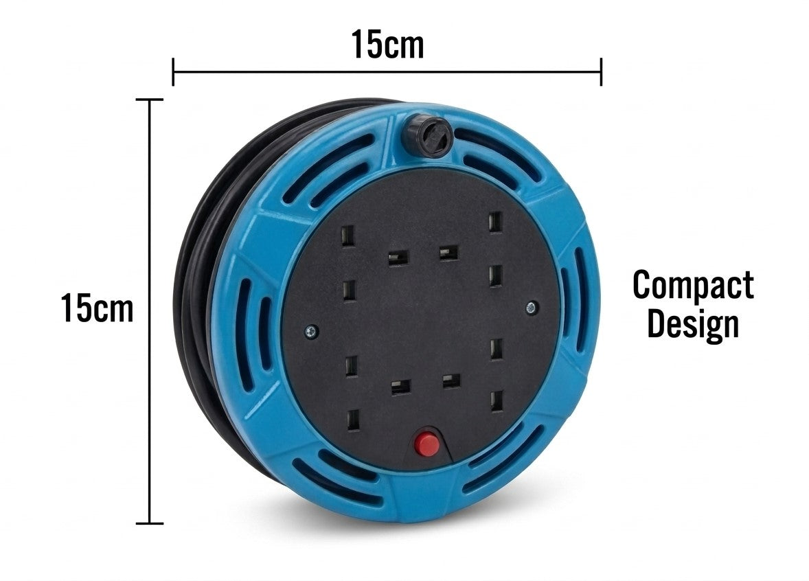 Extension lead with surge protection, 5m 4 Way Output Cable
