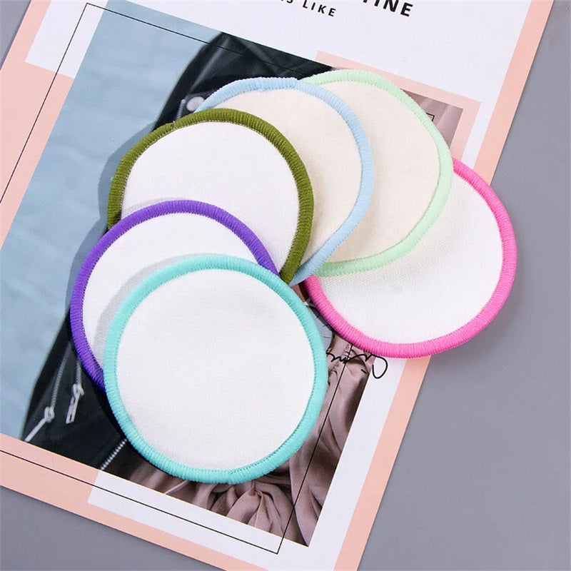 Colorful reusable microfiber makeup remover pads in a boxed set