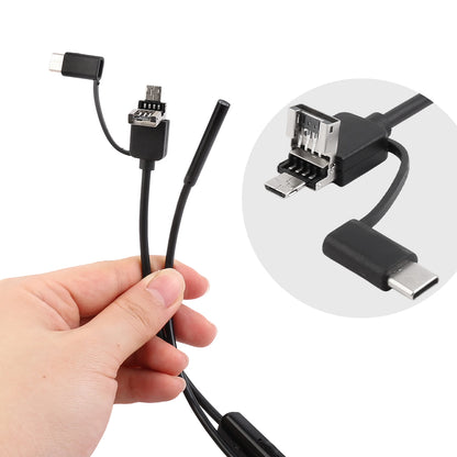 Snake endoscope inspection camera cable with USB connector tips