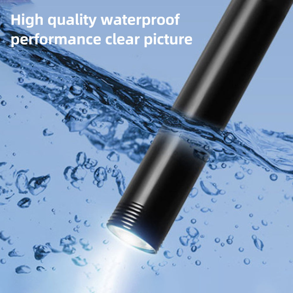 Waterproof endoscope camera probe with built-in LED light beam