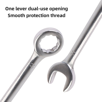 Combination wrench with open end on one side and box end on the other
