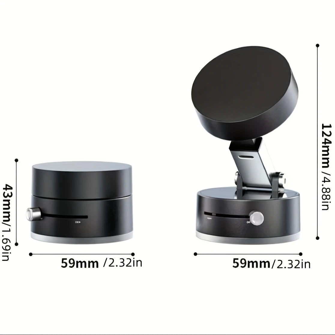 Ultra-Grip Magnetic Vacuum Car Phone Mount | 360° Rotation