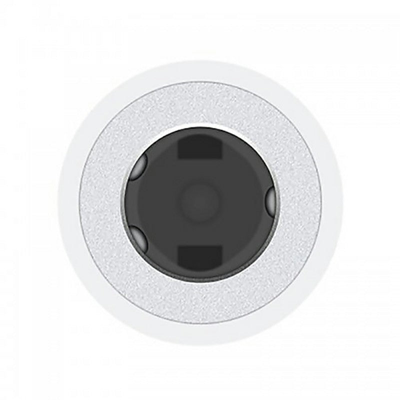3.5mm headphone jack socket on silver adapter end cap