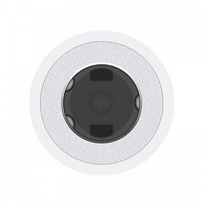3.5mm headphone jack socket on silver adapter end cap