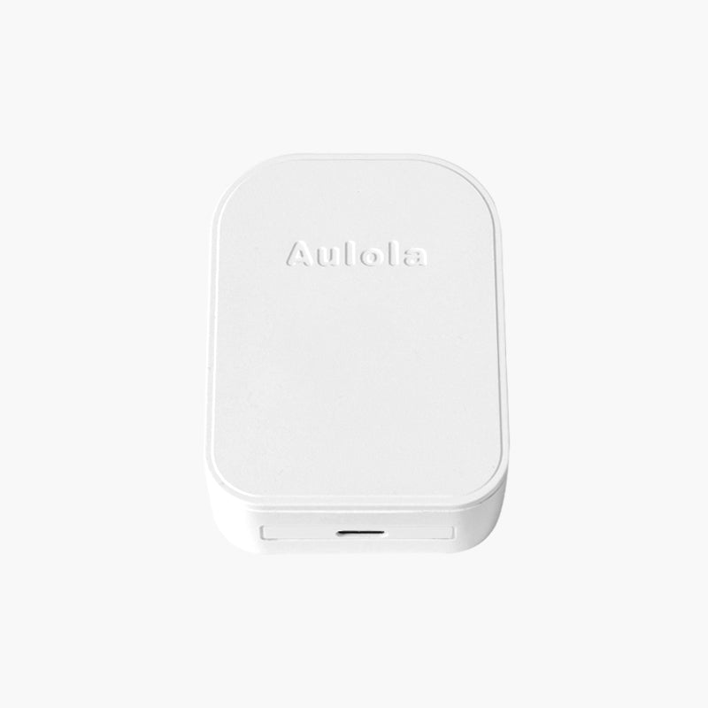 White foldable USB-C mains adapter front view with Autola logo and bottom port