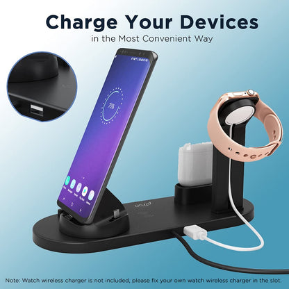 3-in-1 Fast Charging Dock Station for iPhone, Android & Smartwatch