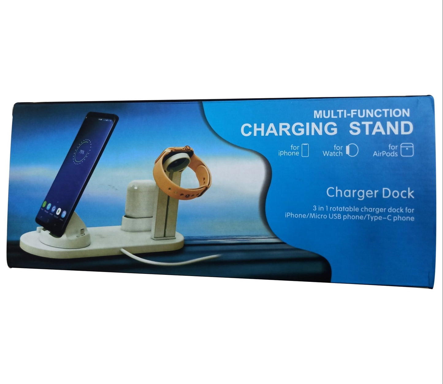 3-in-1 Fast Charging Dock Station for iPhone, Android & Smartwatch