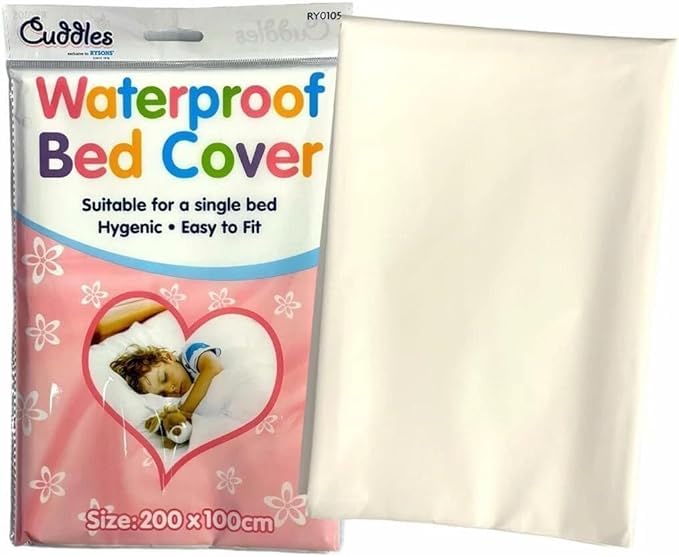 Waterproof bed cover bag package with size 200x100cm and white cover