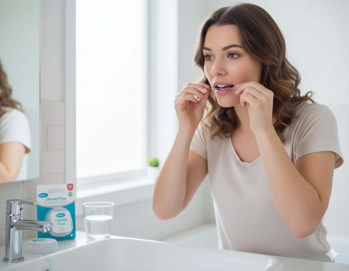 Dental floss picks 75-count, twin packs of white floss in plastic sleeves