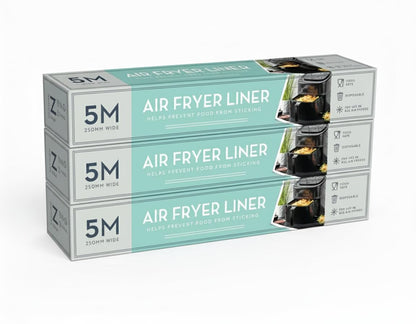Alpha7 disposable air fryer liners box with 5M roll, greaseproof parchment paper liners
