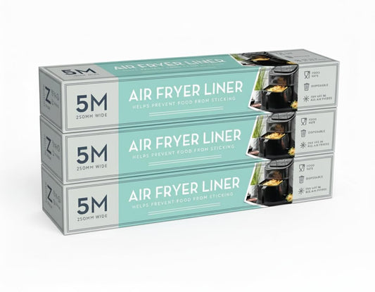 Alpha7 disposable air fryer liners box with 5M roll, greaseproof parchment paper liners